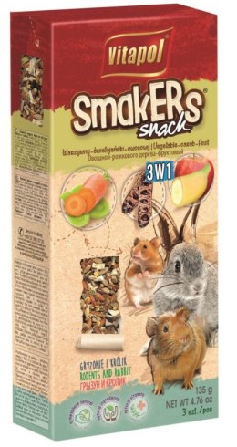 Vitapol Smakers 3w1 Dla Gryzoni I Królika (Warzywny/Świętojański/ Owocowy) 3szt Vitapol