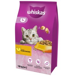 WHISKAS Karma Sucha Dla Kota 1+ Z Kurczakiem 14kg Whiskas