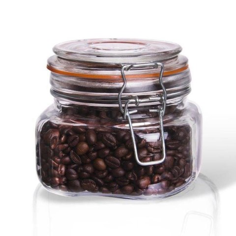 Słoik Patentowy Niski Szeroki Szczelny Klips Kawy Herbaty 500 ml ORION