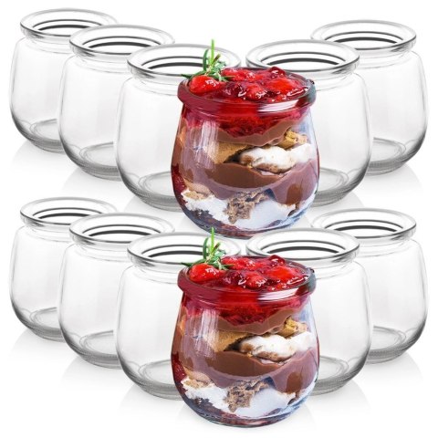 Słoiki Szklane na Jogurt Desery Małe Zestaw 12 Sztuk 130 ml ORION