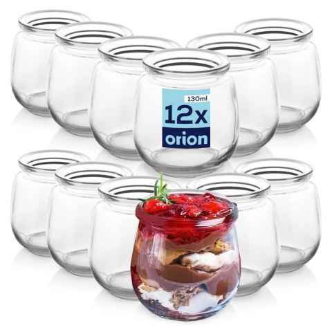 Słoiki Szklane na Jogurt Desery Małe Zestaw 12 Sztuk 130 ml ORION