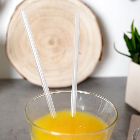Słomki Przezroczyste Zestaw 50 szt. Wielorazowe 22 cm do Drinków VILDE