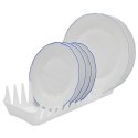 Stojak Ociekacz na 15 Talerzy Plastikowy Biały Organizer 39 cm ORION