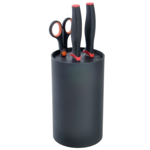 Stojak na Noże Uniwersalny Czarny BLACK 18 cm z Włosiem ORION