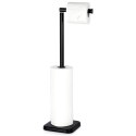Stojak na Papier Toaletowy Czarny Zapas na 5 Rolek 56 cm VILDE