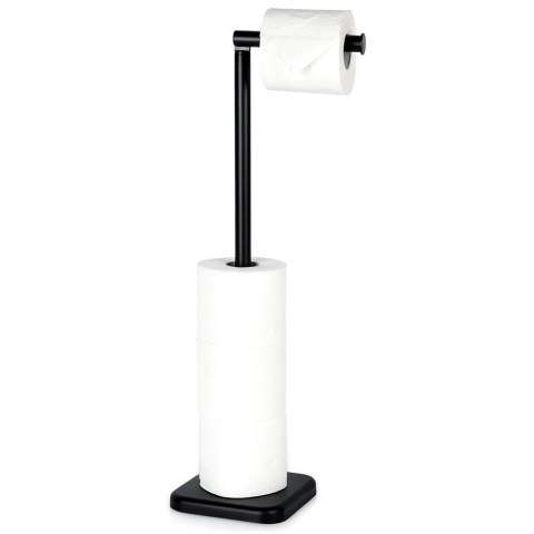 Stojak na Papier Toaletowy Czarny Zapas na 5 Rolek 56 cm VILDE