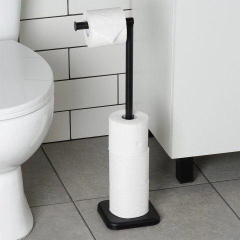 Stojak na Papier Toaletowy Czarny Zapas na 5 Rolek 56 cm VILDE