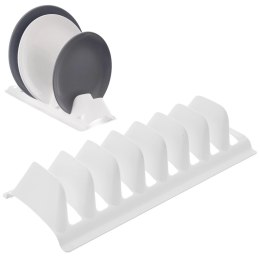 Stojak na Pokrywki Talerze Biały Organizer Szafka 8 szt. 29,5 cm ORION