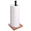 Stojak na Ręcznik Papierowy Metalowy Drewniany Loft Czarny ORION 35 cm