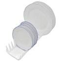 Stojak Ociekacz na 15 Talerzy Plastikowy Biały Organizer 39 cm ORION