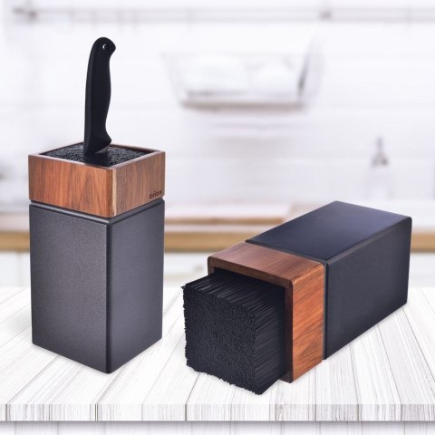 Stojak Pojemnik Organizer na Noże Kuchenne Drewniany ORION 11x10,5x22,5 cm