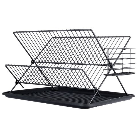 Suszarka na Naczynia Ociekacz do Naczyń Czarna VILDE 45 x 32 x 25,5 cm