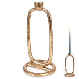 Świecznik Dekoracyjny Ozdobny Aluminiowy Złoty ORION 24 cm
