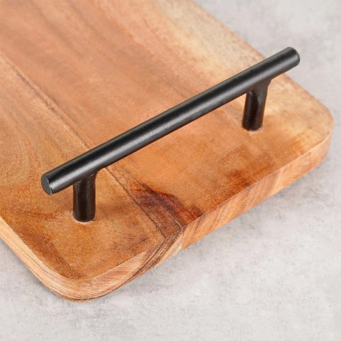 Taca Deska do Serwowania Drewniana Przekąsek z Uchwytami VILDE 30x15,5 cm