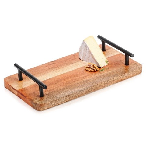 Taca Deska do Serwowania Drewniana Przekąsek z Uchwytami VILDE 30x15,5 cm