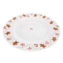 Talerz Deserowy Porcelanowy Świąteczny 20 cm ORION Dekor Piernik