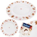 Talerz Deserowy Porcelanowy Świąteczny 20 cm ORION Dekor Piernik
