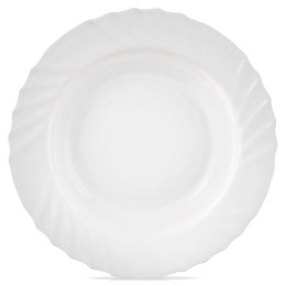 Talerz Obiadowy Głęboki Szkło Białe LUNA 350 ml ORION Opalowe