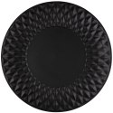 Talerz Obiadowy Płytki Ceramiczny Czarny NAVA SOHO 27 cm Tłoczenia