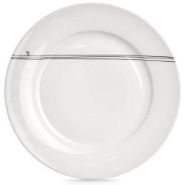Talerz Obiadowy Płytki Porcelanowy Biały SERCE 27 cm ORION Dekor