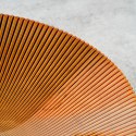 Talerz Obiadowy Płytki Szkło Bursztynowe 28 cm VILDE Wzór Promienie