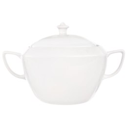 Waza na Zupę Dania Porcelanowa Elegancka Biała Duża z Pokrywą ORION 3,5 l