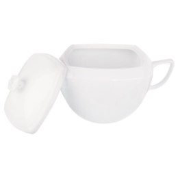 Waza na Zupę Dania Porcelanowa Elegancka Biała Duża z Pokrywą ORION 3,5 l