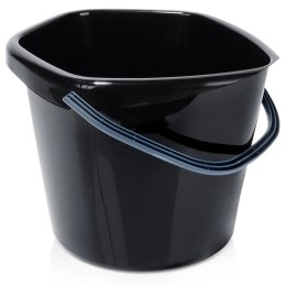 Wiadro Gospodarcze Plastikowe Czarne 10 L VILDE Wygodna Wylewka