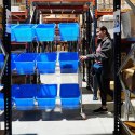 Wózek Magazynowy Metalowy na Kółkach 3 Poziomy 12 Pojemników Warsztatowy