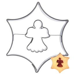 Wykrawacz do Ciastek Gwiazdka z Aniołkiem 5,5 cm Stal do Zmywarki ORION