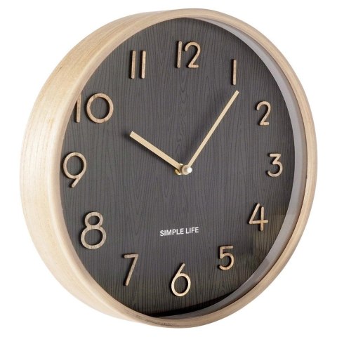 Zegar Ścienny 38 cm VILDE Okrągły Szary Płyta MDF Styl Klasyczny