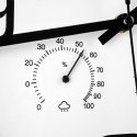 Zegar Ścienny Biały z Termometrem Higrometrem na Ścianę VILDE 30 cm