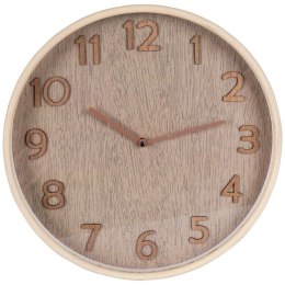 Zegar Ścienny Wiszący Okrągły Brązowy Dekoracyjny Ozdobny VILDE 38 cm