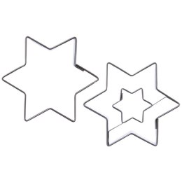 Zestaw 2 Wykrawaczy do Ciastek Gwiazda 4,5 cm Stal do Zmywarki ORION