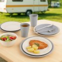 Zestaw 6 Kubków 300 ml Szare Nietłukące na Piknik Camping Sandy