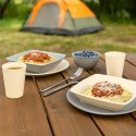 Zestaw 6 Miseczek 500 ml Szare Nietłukące Miski na Camping Piknik