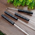 Zestaw Przyborów do Grilla 3 el. BBQ Stal Chromowana Długość 38 cm