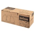 Zestaw Solniczka Pieprzniczka Porcelanowa Biała ze Stojakiem ORION 4 el.