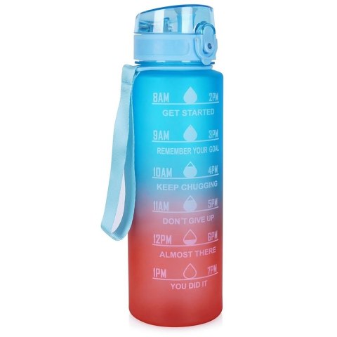 Butelka na Wodę EXCELLENT HOUSEWARE 1 L Motywująca z Podziałką Ombre Grupa Orion Sp. z o.o.