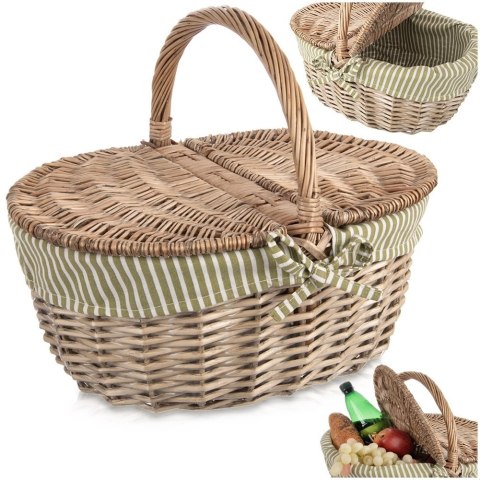 Kosz piknikowy wiklinowy zamykany 42x32x35 cm Grupa Orion Sp. z o.o.