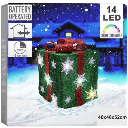 Prezent Świecący Świąteczny LED Zielony Timer Dekoracja 46 cm VILDE Grupa Orion Sp. z o.o.