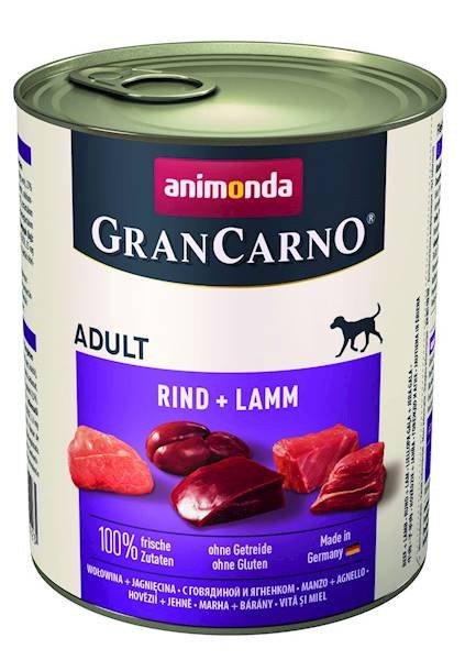 Animonda Grancarno Adult Dog Wołowina + Jagnięcina 800g Animonda