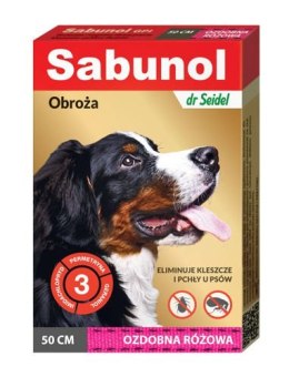 Laboratorium DermaPharm Sabunol Różowa Obroża Przeciw Pchłom I Kleszczom Dla Psa 50cm Laboratorium DermaPharm