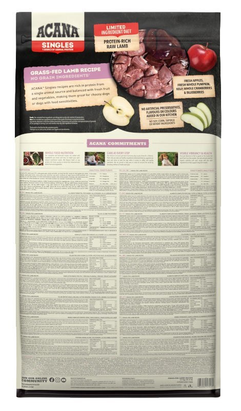 Acana Singles Grass-Fed Lamb 17kg Acana