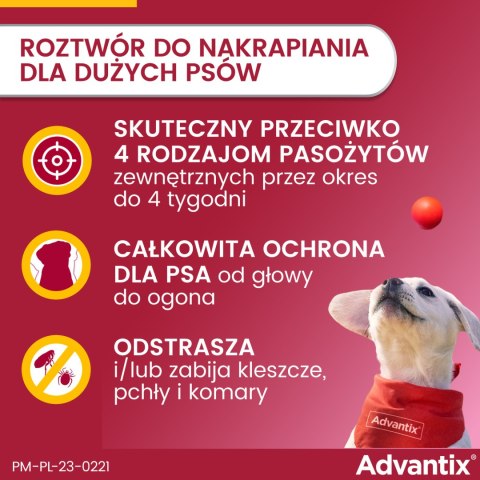 Bayer Advantix Krople Na Kleszcze I Pchły 4ml Bayer