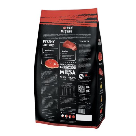 PAN MIĘSKO Wołowina Z Koziną M 9kg PAN MIĘSKO