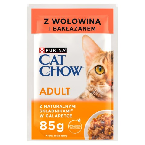 Purina Cat Chow Adult Wołowina Z Bakłażanem 85g Purina Cat Chow