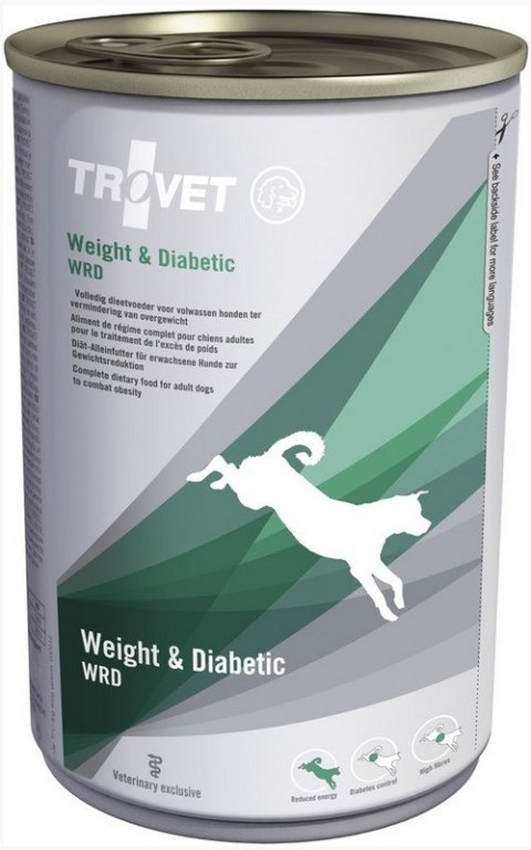 TROVET WRD Weight & Diabetic Dla Psa Puszka 400g Trovet