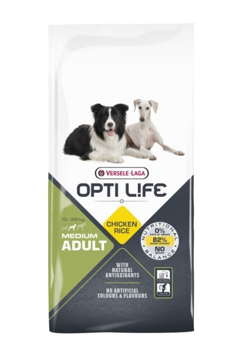 Versele-Laga Opti Life Adult Medium Z Kurczakiem I Ryżem 12,5kg Versele-Laga