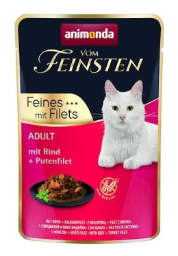 ANIMONDA Cat Vom Feinsten Adult Wołowina + Filet Z Indyka Saszetka 85g Animonda